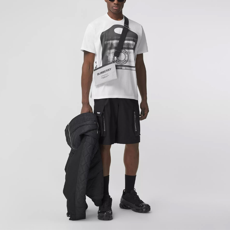 Burberry White T-Shirt with Pocket Print 45676221 圖 3