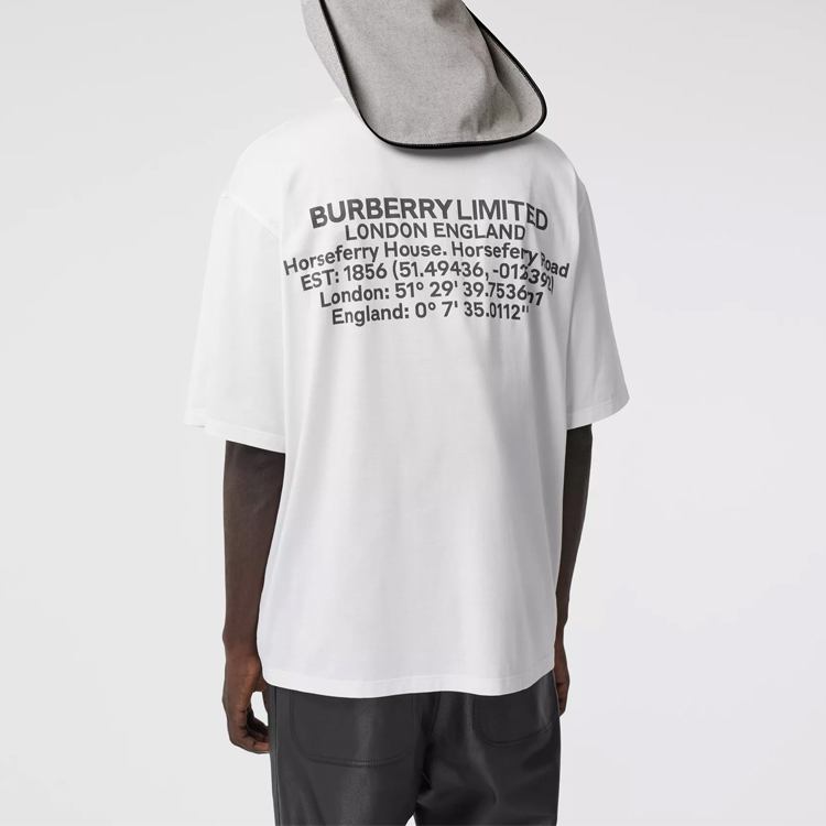 Burberry White T-Shirt with Pocket Print 45676221 圖 4
