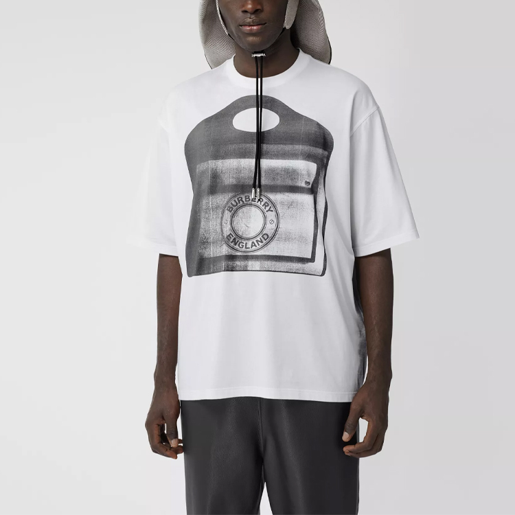 Burberry White T-Shirt with Pocket Print 45676221 圖 6