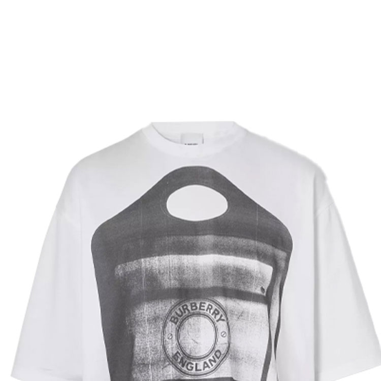 Burberry White T-Shirt with Pocket Print 45676221 圖 7
