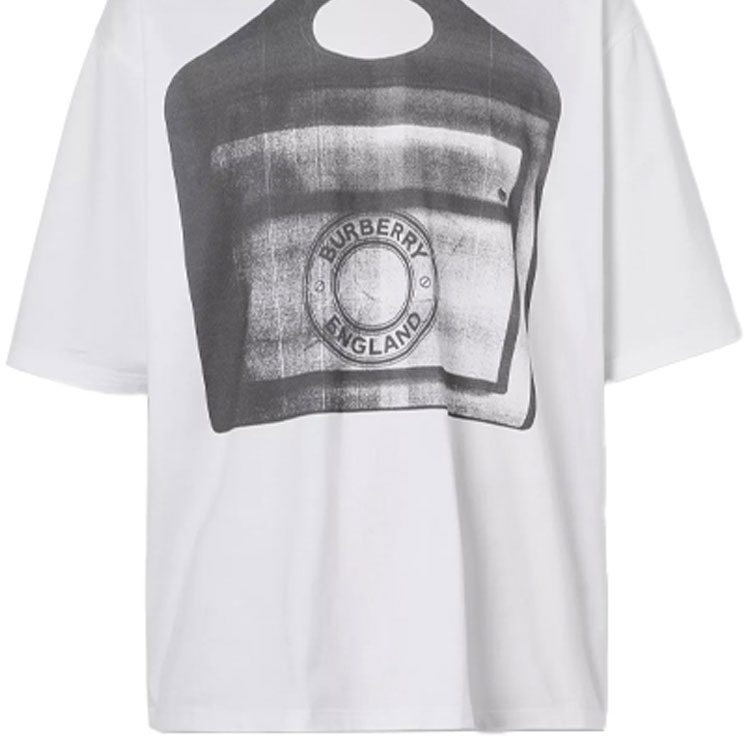 Burberry White T-Shirt with Pocket Print 45676221 圖 8