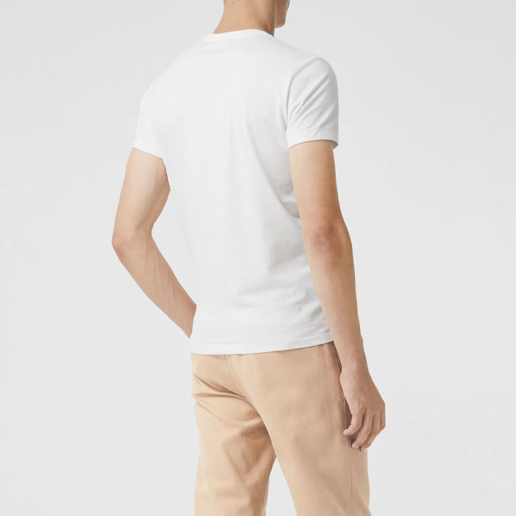 Burberry White V-Neck Short Sleeve Tee 80038351 圖 5