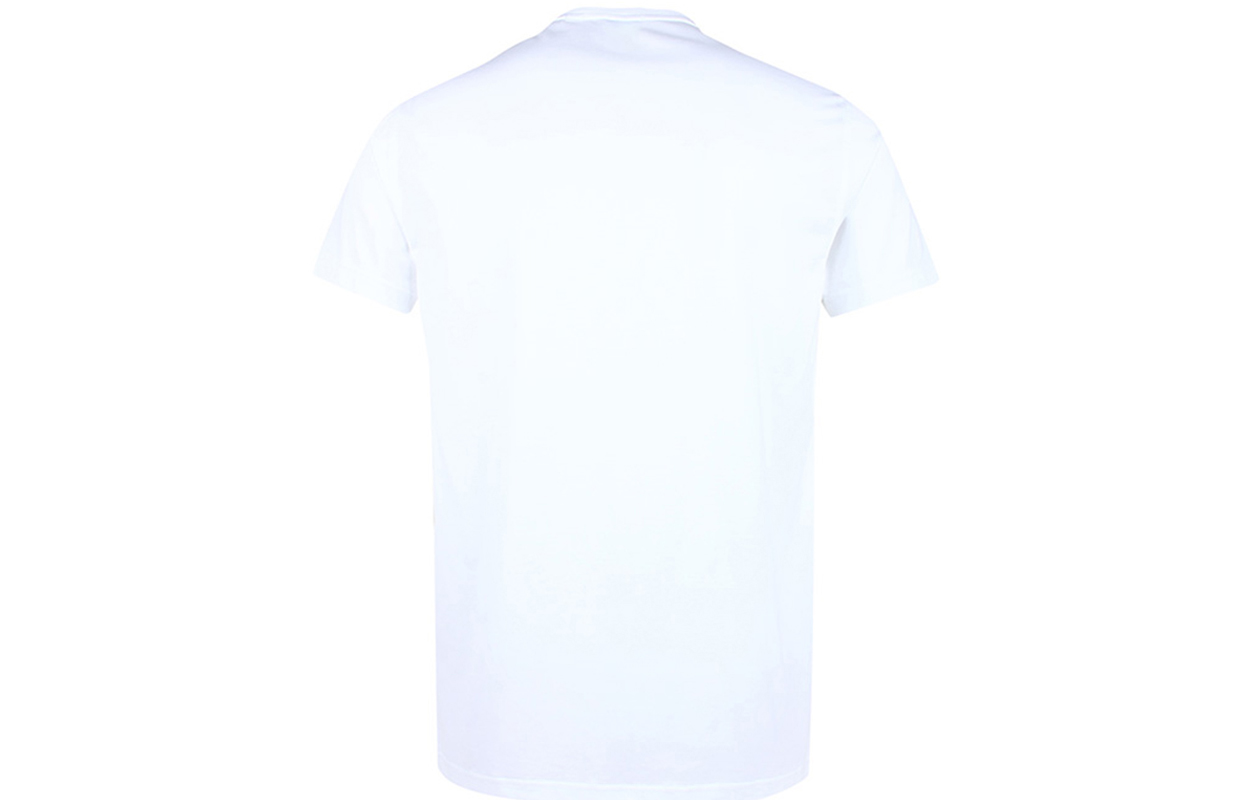 Burberry White V-Neck Tee with Logo Embroidery 80172581 圖 3