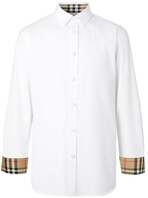 Burberry White Vintage Check Monogram Motif Long-Sleeve Shirt 80323081 Buy Burberry White Vintage Check Monogram Motif Long-Sleeve Shirt 80323081