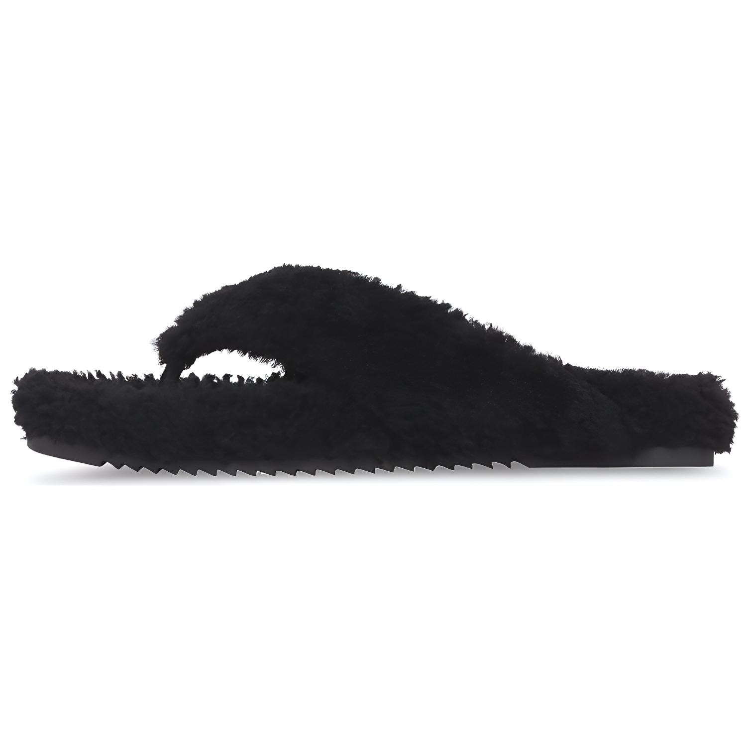 Burberry Wool-Fur Slide 'Black'