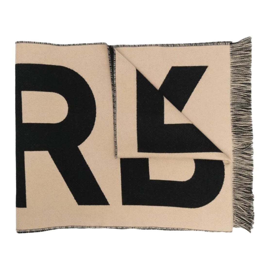 Burberry Wool Knit Scarf with Logo Design Unisex Camel Color 8057147