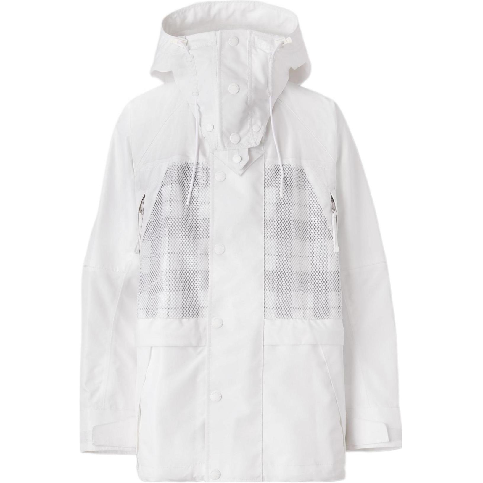 Burberry Pop Trading Company FW22 White Plaid Letter Print Hooded Jacket Mens 80613181