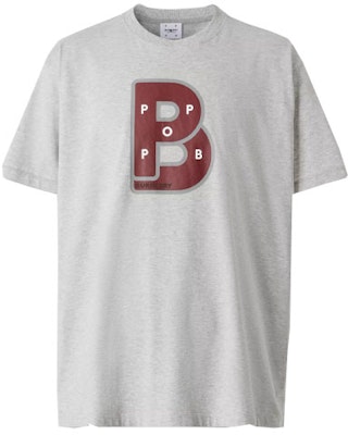 Burberry x Pop Trading Company Logo Kelabu Crewneck T-Shirt FW22 Lelaki. 80573241 Order Burberry x Pop Trading Company Logo Kelabu Crewneck T-Shirt FW22 Lelaki. 80573241