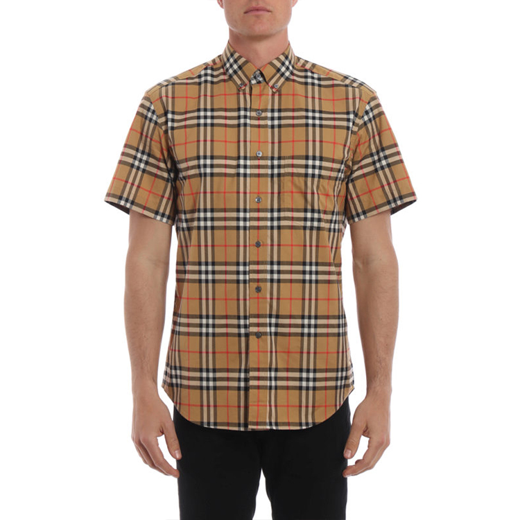 Purchase 博柏利黄色格纹短袖衬衫 80029271