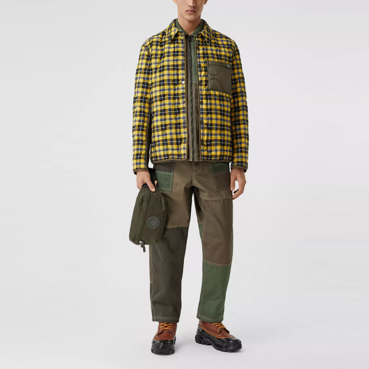 Burberry Yellow Check Single-Breasted Long Sleeve Jacket 80307781 圖 3