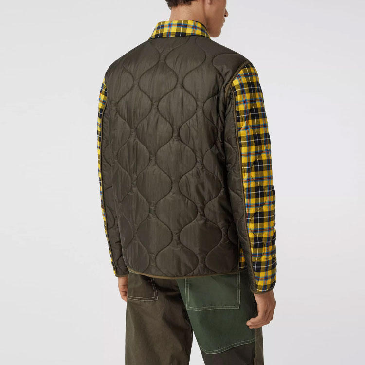 Burberry Yellow Check Single-Breasted Long Sleeve Jacket 80307781 圖 5