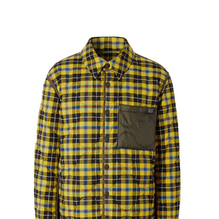 Burberry Yellow Check Single-Breasted Long Sleeve Jacket 80307781 圖 6