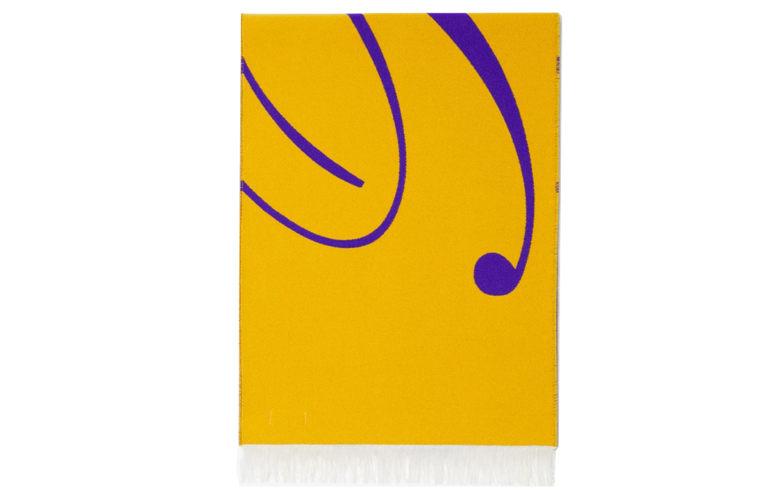 Burberry Yellow Jacquard Logo Scarf with Tassels Unisex Couple Style. 80791761 圖 3