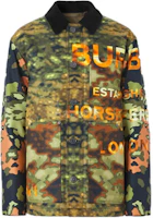 Burberry Yellow Letter Camouflage Polo Collar Long Sleeve Jacket 80427641 Burberry Yellow Letter Camouflage Polo Collar Long Sleeve Jacket 80427641