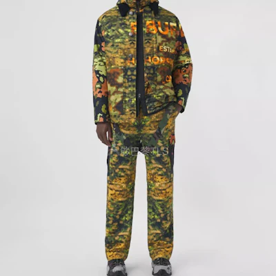 Burberry 黃色字母迷彩翻領長袖外套 80427641 Lookbook Burberry 黃色字母迷彩翻領長袖外套 80427641