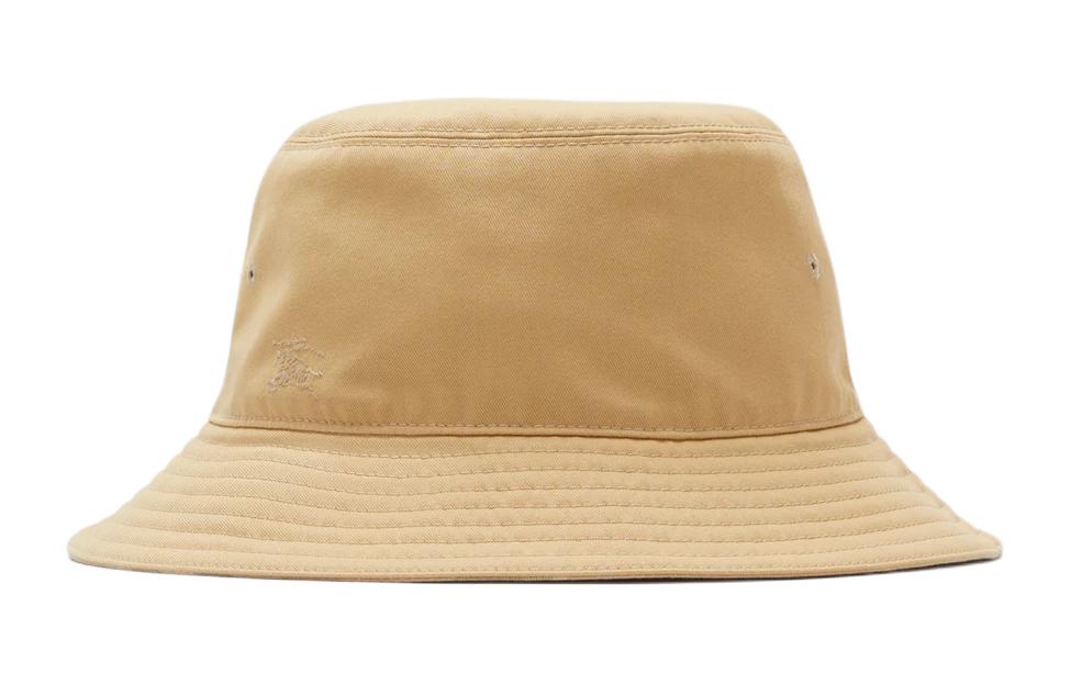 Burberry Yellow Reversible Twill Polyester Cotton Bucket Hat Unisex Couple Style 80825721