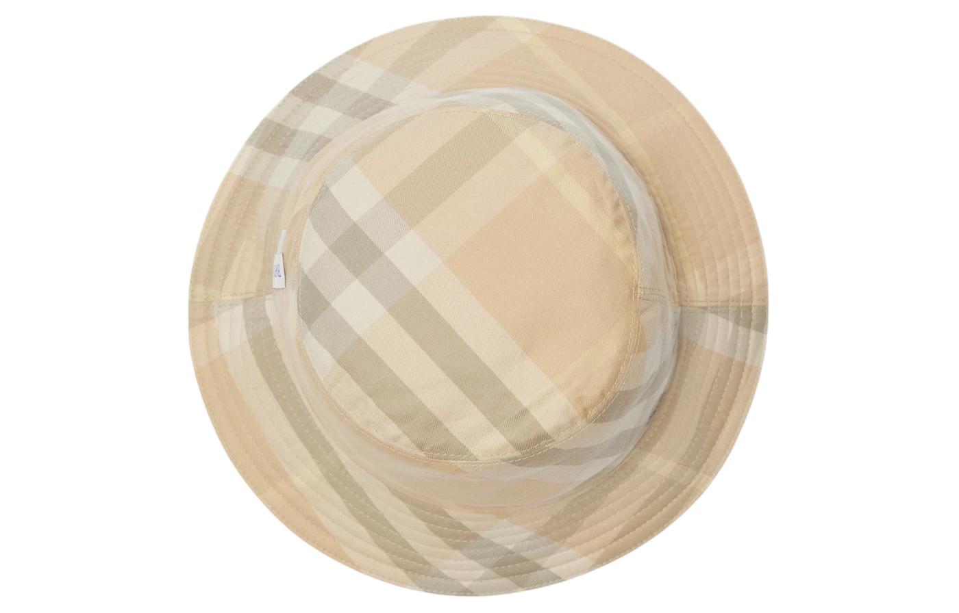 Shop Burberry Yellow Reversible Twill Polyester Cotton Bucket Hat Unisex Couple Style 80825721