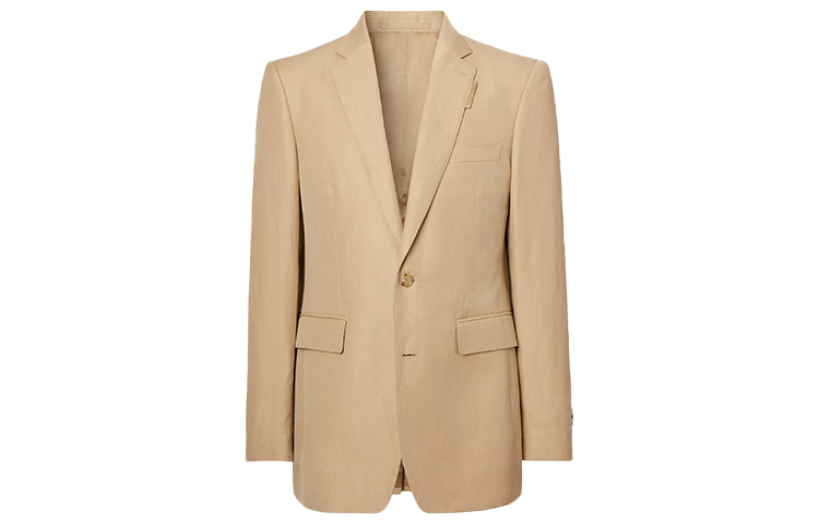 Burberry Yellow Single-Breasted Long-Sleeve Blazer Jacket. 80384841