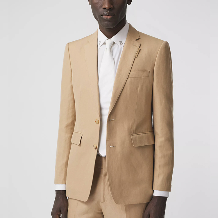 Burberry Yellow Single-Breasted Long-Sleeve Blazer Jacket. 80384841 圖 5