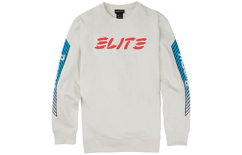 Burton 1987 ELITE Graphic Crewneck Sweatshirt White ( Casual Wear) 23772100100