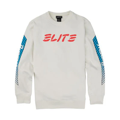Burton 1987 ELITE Graphic Crewneck Sweatshirt White ( Casual Wear) 23772100100