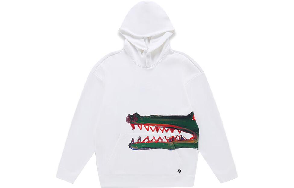 Burton 23-24 Hand-Drawn Crocodile Print Hoodie Unisex White 99955199100