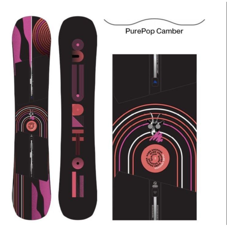 BURTON 23/24 Name Dropper  Snowboard - Durable, Forgiving, Anti-Stick Design 222491 圖 3