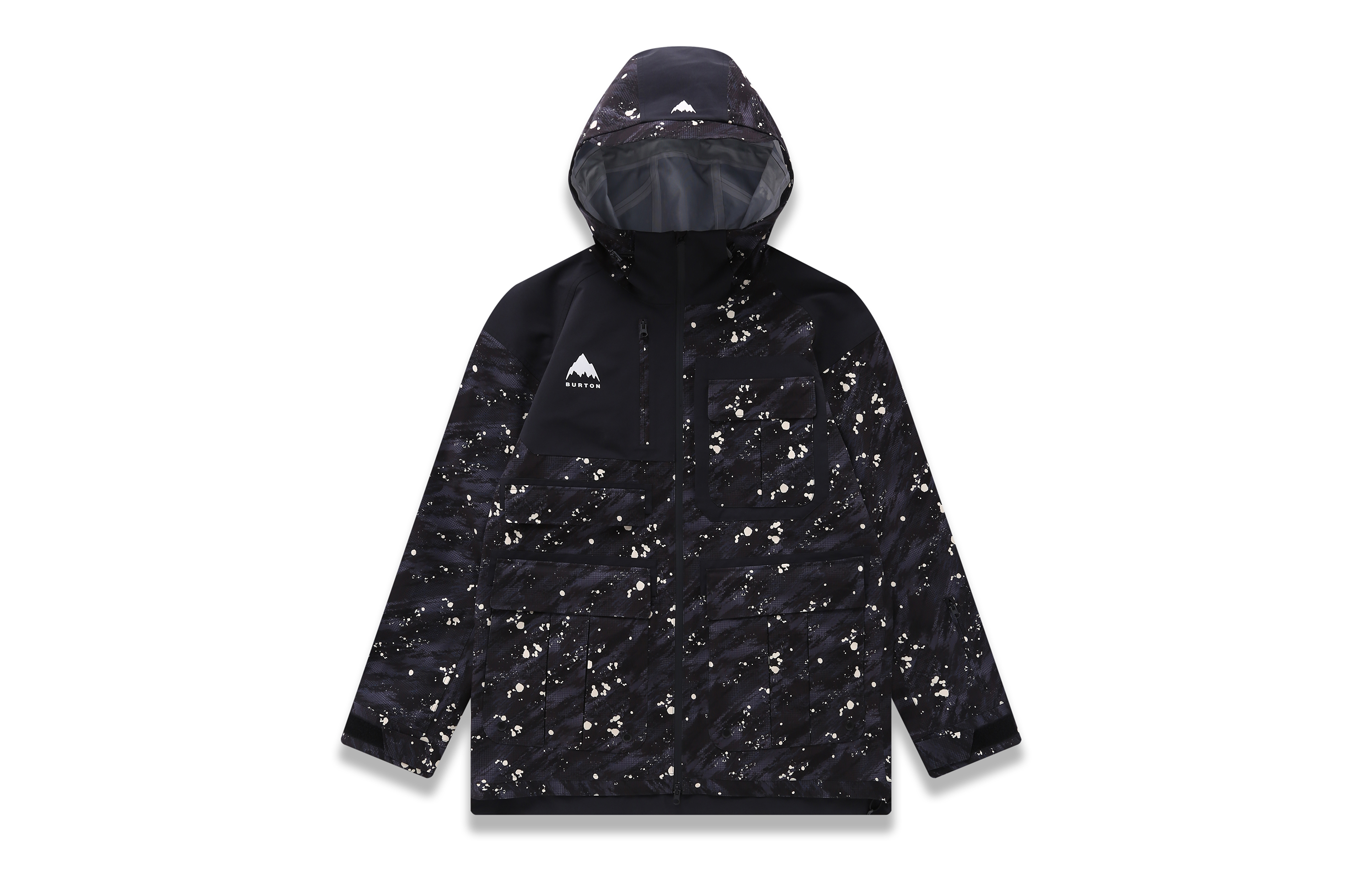 Burton AIZAWA Camo Logo Zip-Up Hoodie Jacket Unisex Black 88803999001