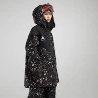 Sizing Burton AIZAWA 迷彩Logo拉鍊連帽外套 男女款 黑色 88803999001