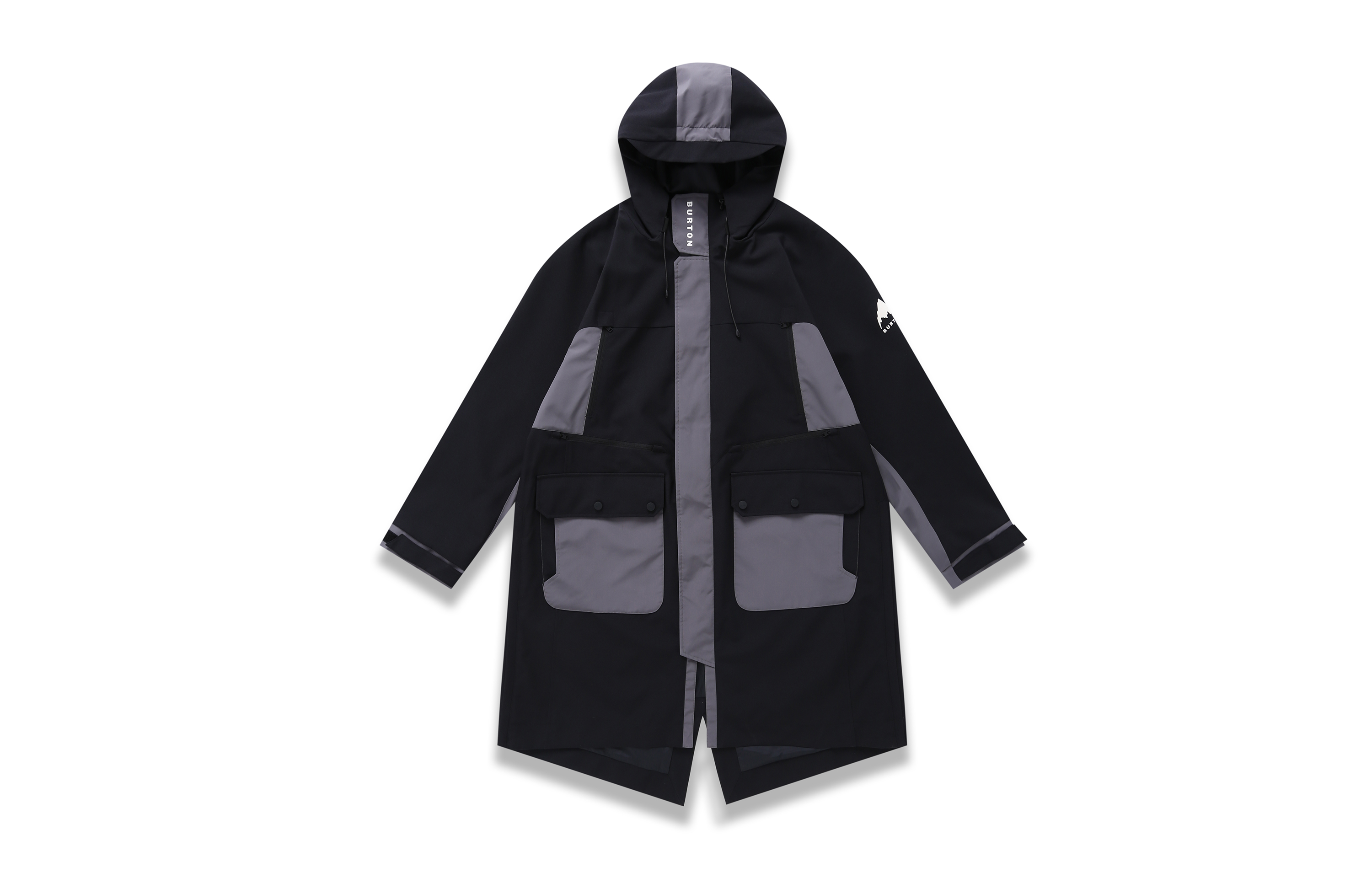 Burton Aizawa Colorblock Graphic Long Hooded Windbreaker Unisex 66603999