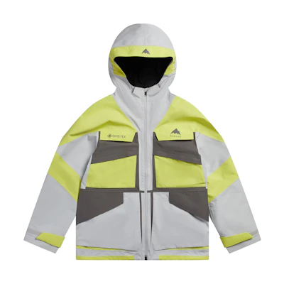 BURTON AIZAWA GTX Waterproof Breathable Snowboard Jacket Light Grey Unisex. 88801999103