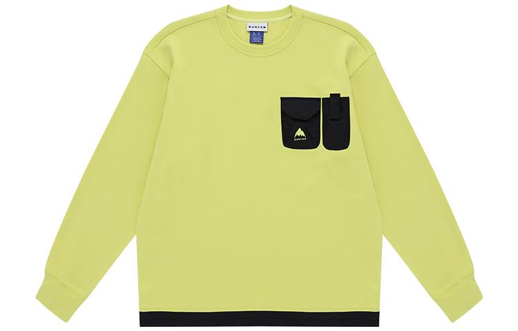 Burton AIZAWA Spring/Summer Outdoor Crewneck Logo Sweatshirt Lemon Yellow Men 44400299645