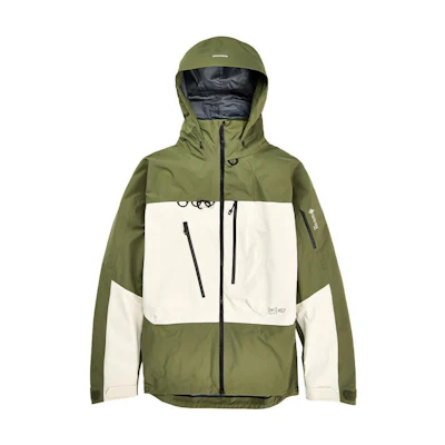 BURTON AK457 GORE-TEX PRO 3L Colorblock Waterproof Snowboard Jacket Gray/White 23303101300