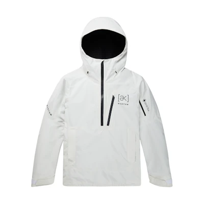 BURTON AK White Zip-Up Hooded Windproof Snowboard Jacket 14979107100