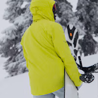 Shop BURTON AK Cyclic GORE-TEX 2L 防水防風黃色滑雪外套 10002109701