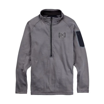 Burton AK Grid Colorblock Half-Zip Pullover Sweatshirt Grey 22013100020