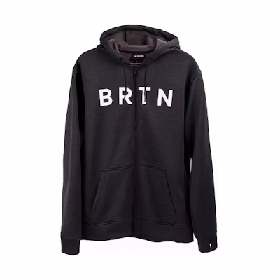 Burton AK Oak Full-Zip Fleece Hoodie Black Casual Sweatshirt 22029101001