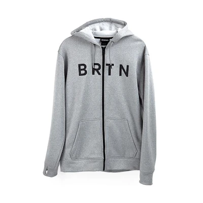 Burton AK Oak Full-Zip Fleece Hoodie Grey Casual Sweatshirt 22029101020