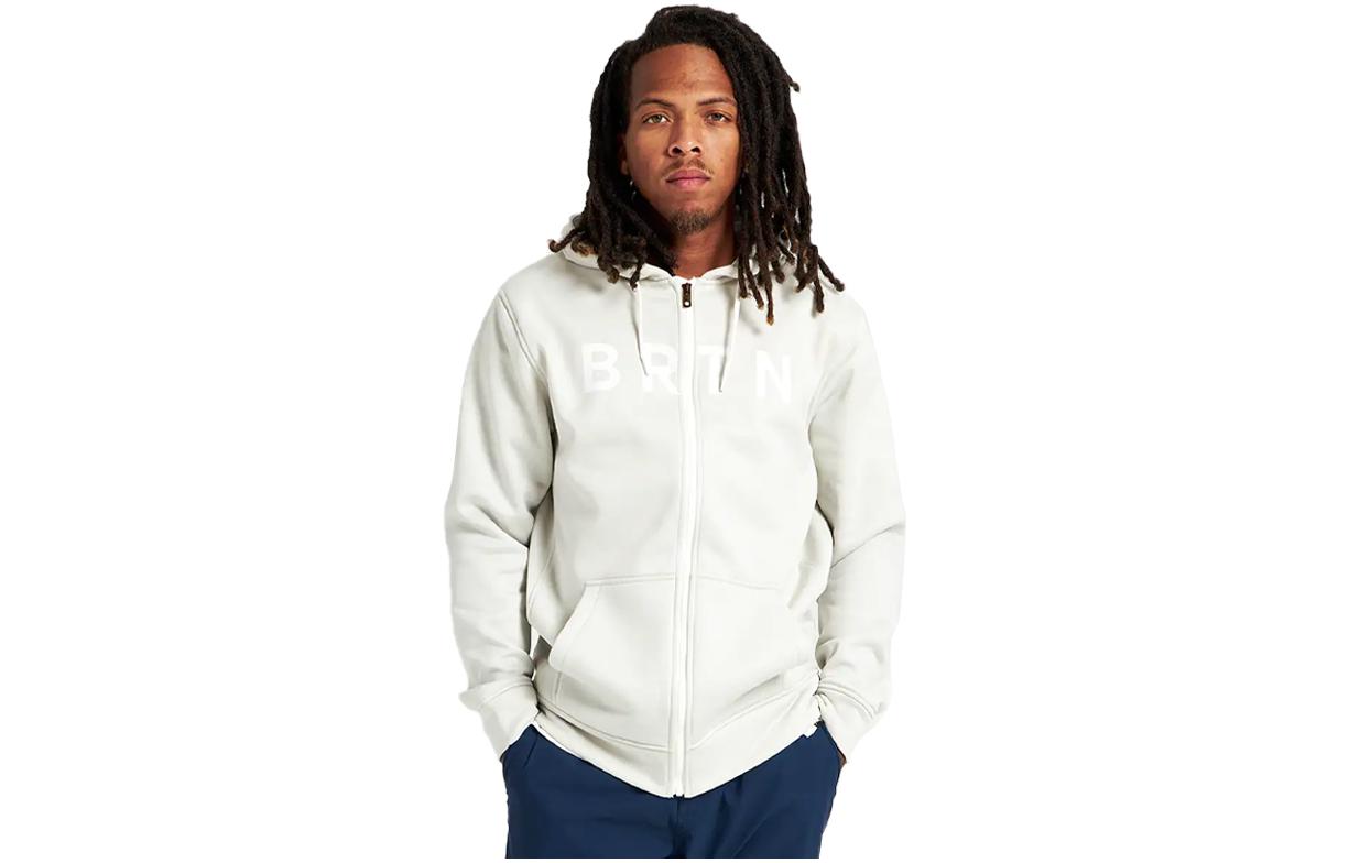 Burton AK Oak Full-Zip Fleece Hoodie White 22029101100