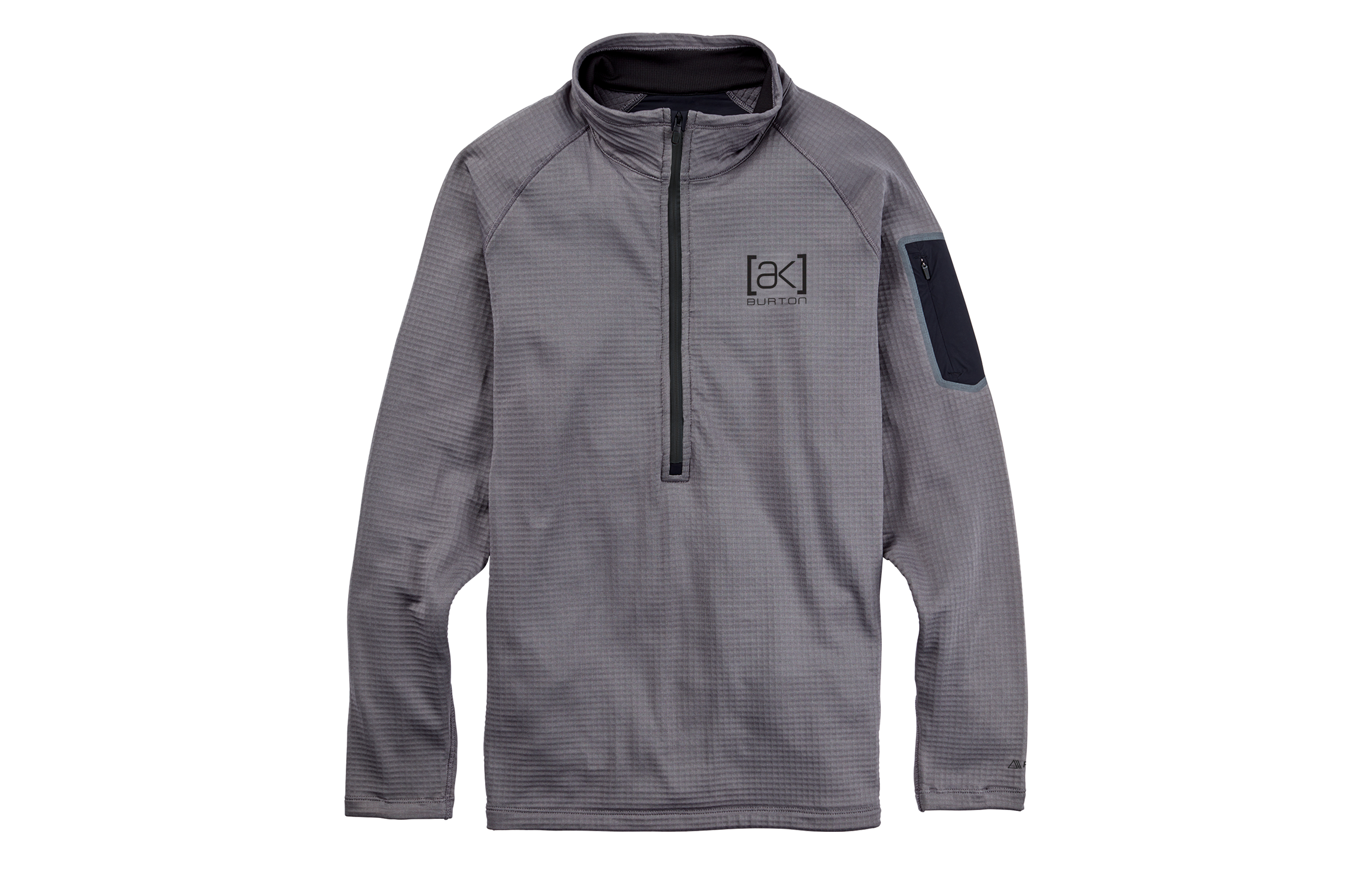 BURTON AK Series  Gray Half-Zip Fleece Warm Sports Jacket. 22013100