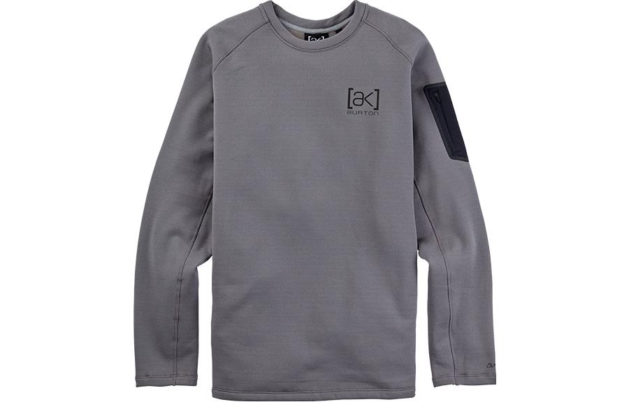 Burton AK Series Colorblock Crewneck Long Sleeve Sweatshirt Grey 22012100020