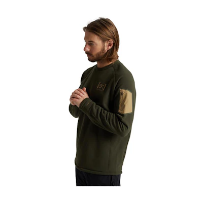 Burton AK Series Olive Green Colorblock Crewneck Sweatshirt 22012100300