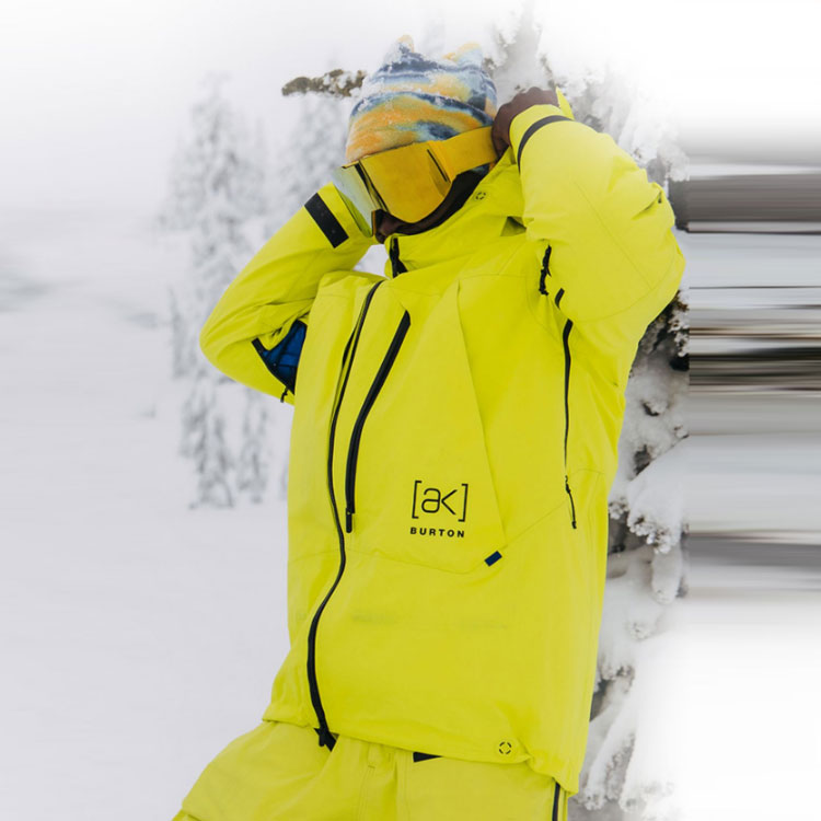 Lookbook BURTON AK Tusk GORE-TEX Pro 3L防水透氣滑雪外套 男士 黃色 21041104700