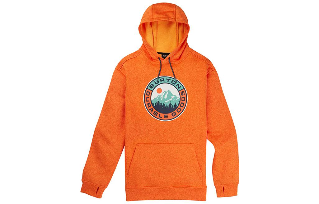 Burton Alphabet Print Fleece Hoodie - Orange 16223111800