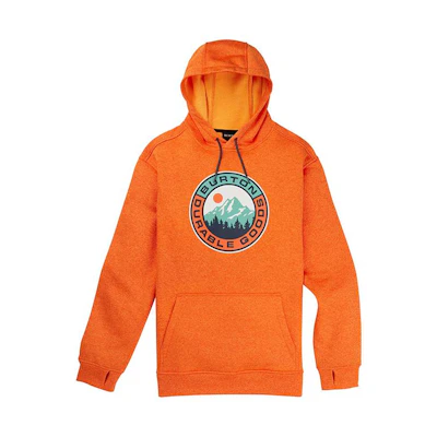 Burton Alphabet Print Fleece Hoodie - Orange 16223111800