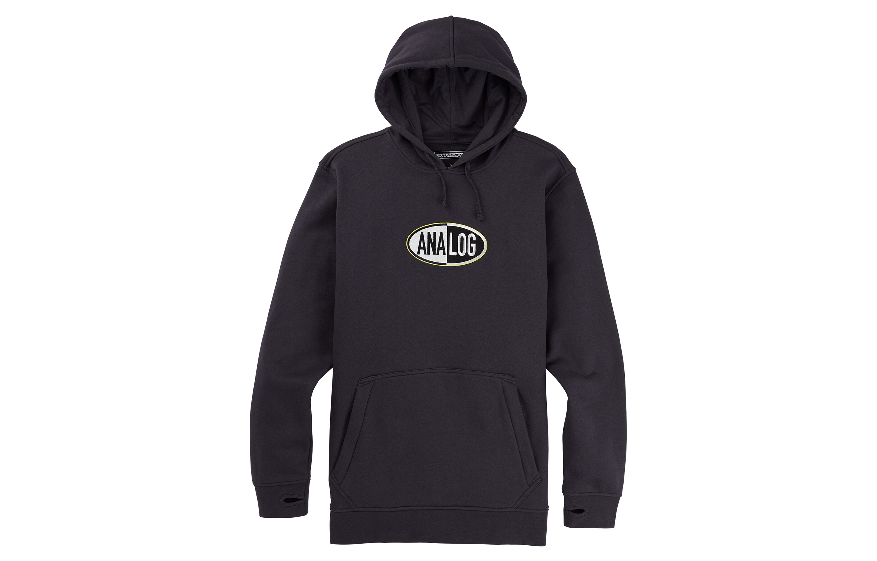 Burton ANALOG AG Crux Water-Resistant Logo Hoodie Black Snowboarding Pullover 20577102020