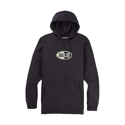 Burton ANALOG AG Crux Water-Resistant Logo Hoodie Black Snowboarding Pullover 20577102020