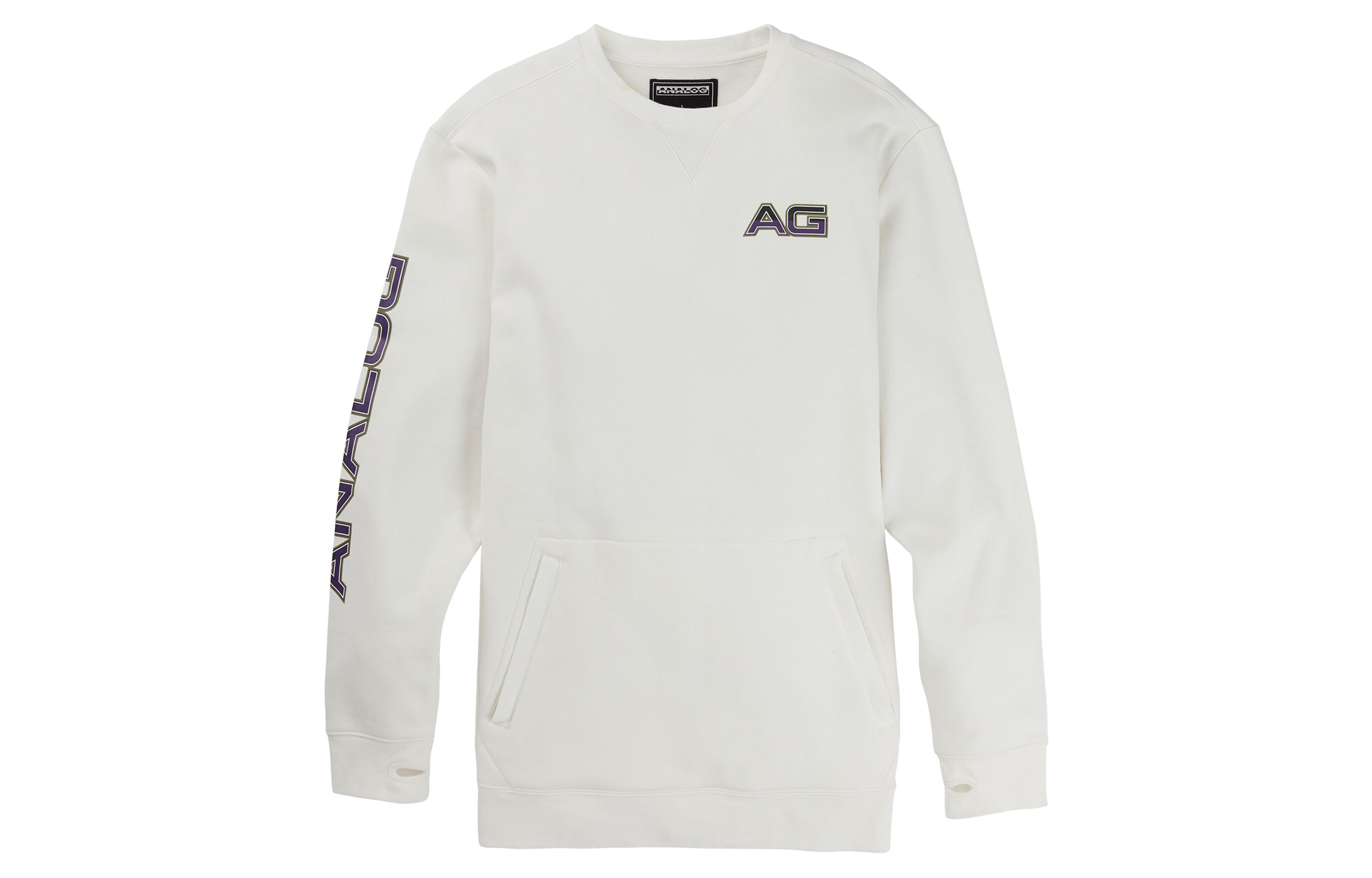 Burton ANALOG AG Enclave Crew Waterproof Pullover Sweatshirt Men’s White 17234103100