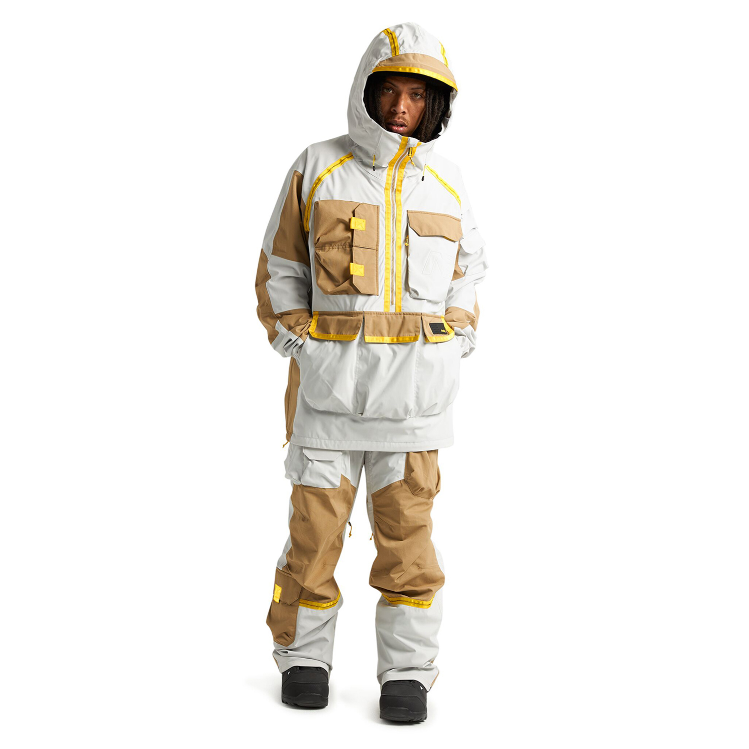 Lookbook Burton Analog AG Fader 20th Anniversary Waterproof Snowboard Jacket White/Khaki 22549100020