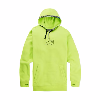 Burton ANALOG CRUX Logo Print Hoodie Unisex Green 20577101700